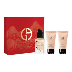 Giorgio Armani Si zestaw - woda perfumowana 50 ml + balsam do ciała 50 ml + żel pod prysznic 50 ml