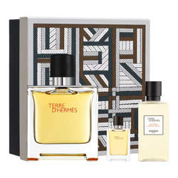 Hermes Terre d'Hermes  zestaw - perfumy  75 ml + perfumy  5 ml + żel pod prysznic  40 ml